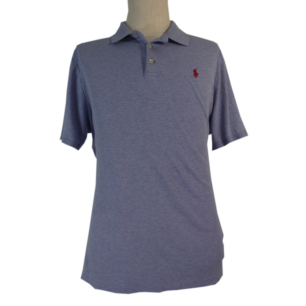 Polo Ralph Lauren Polo Men XL Blue Heather Classic Fit Short Sleeve Cotton Logo